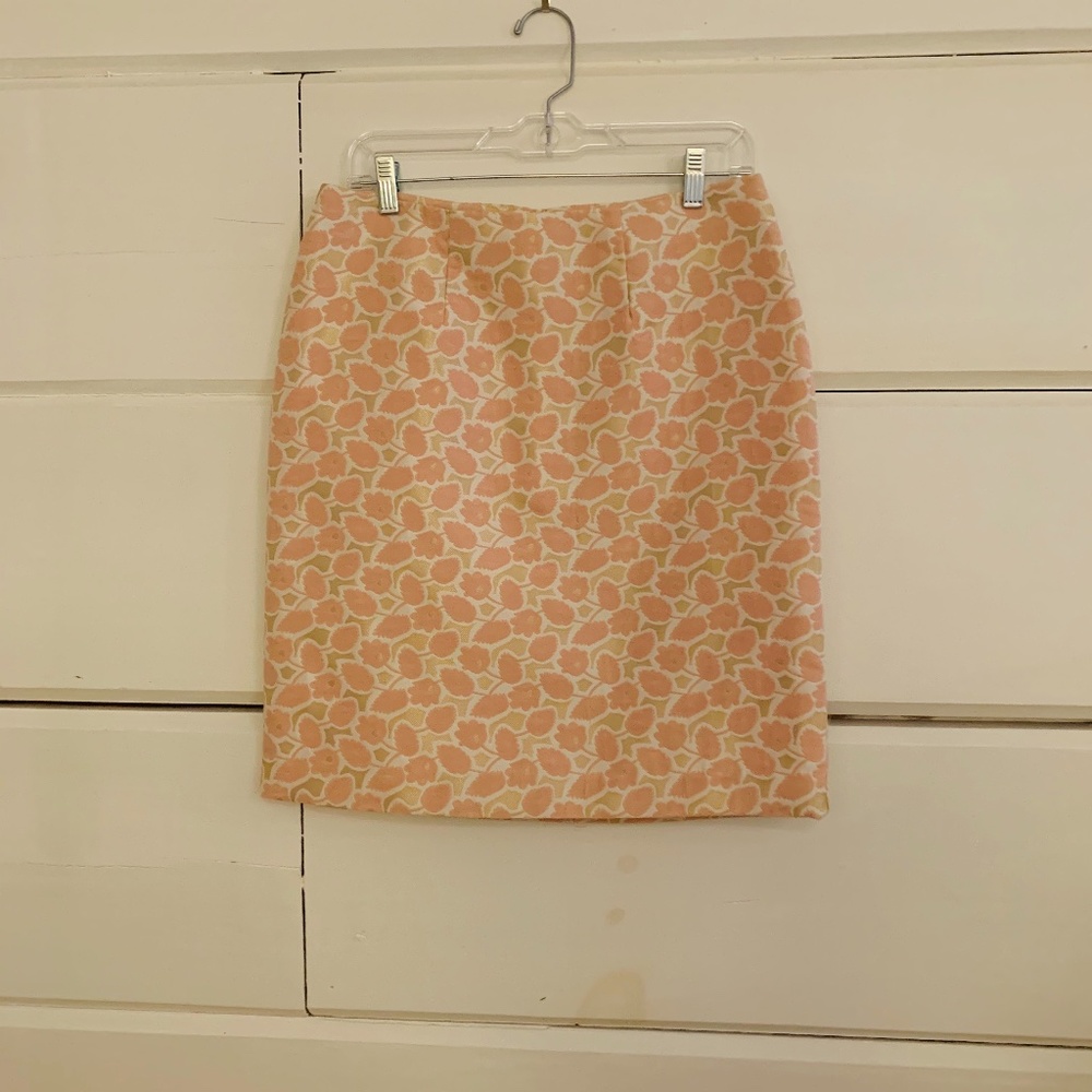 Gorgeous peach and gold pencil skirt